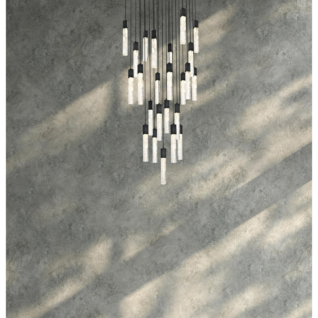 30 Inch Chandelier In Satin Gold - View 2 - Joshua Marshal