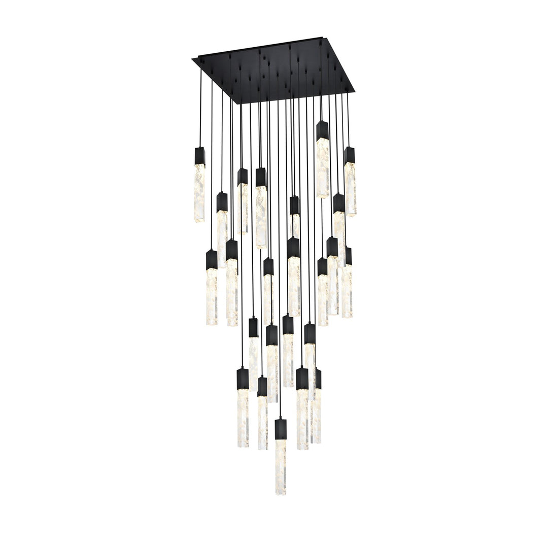 36 Inch Chandelier In Black - View 3 - Joshua Marshal