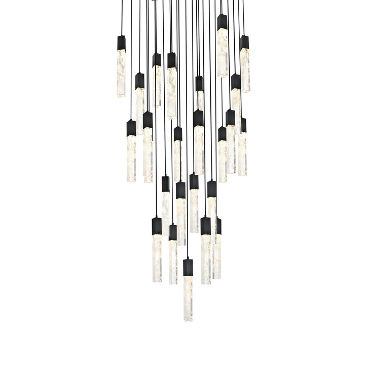36 Inch Chandelier In Black - View 4 - Joshua Marshal