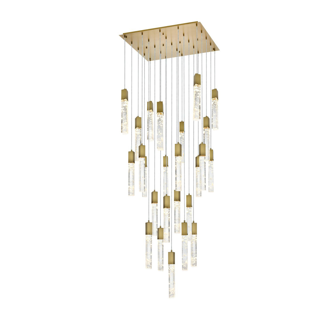 36 Inch Chandelier In Satin Gold - View 3 - Joshua Marshal