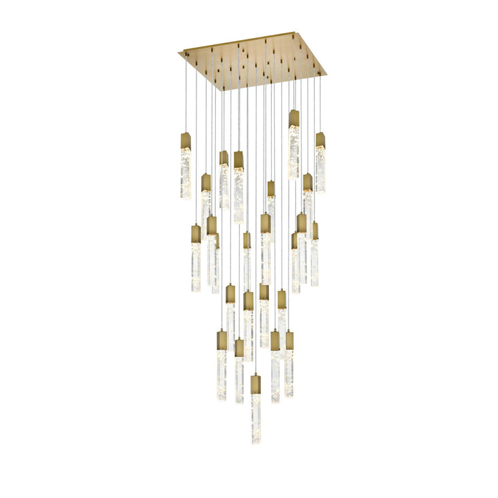 36 Inch Chandelier In Satin Gold - View 3 - Joshua Marshal