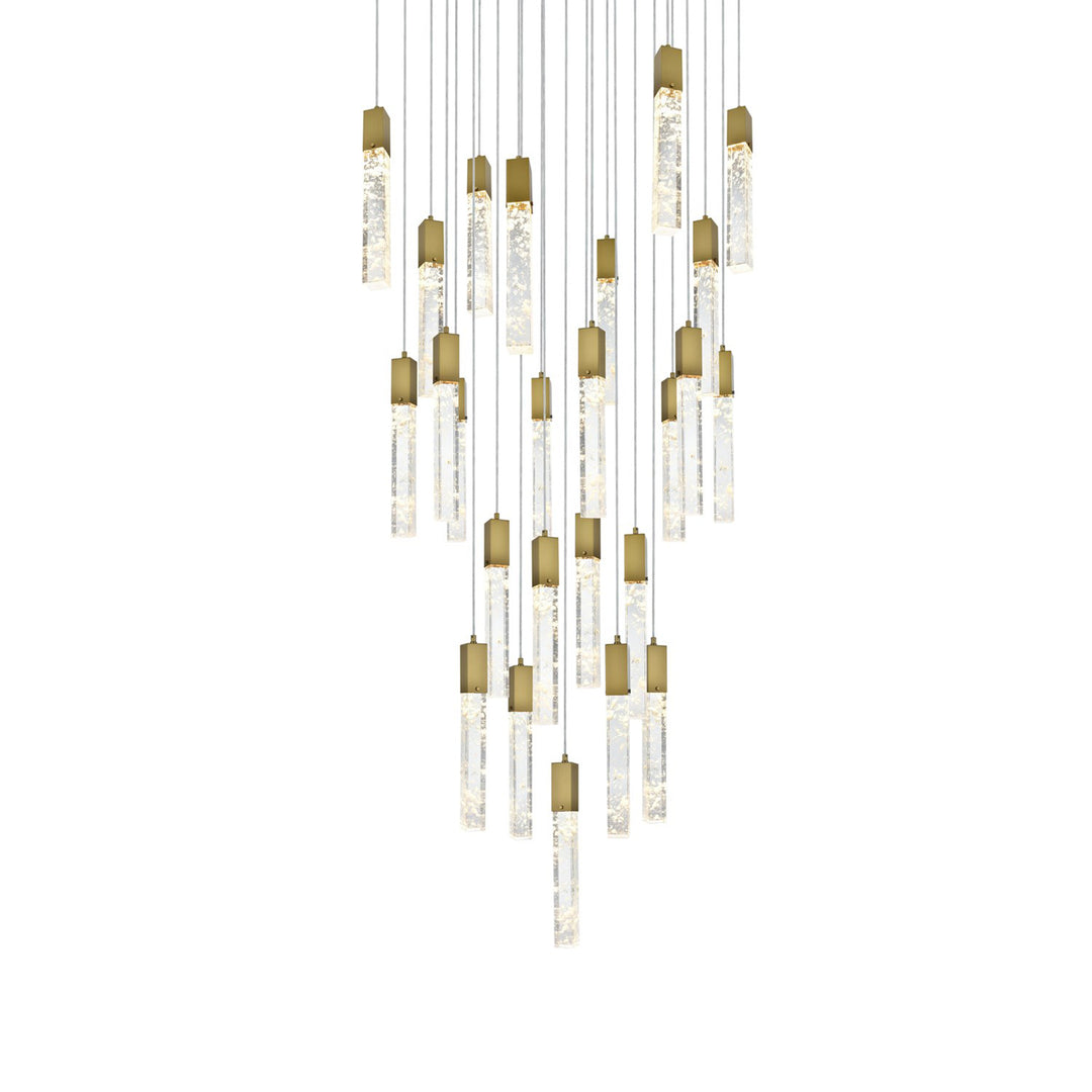 36 Inch Chandelier In Satin Gold - View 4 - Joshua Marshal