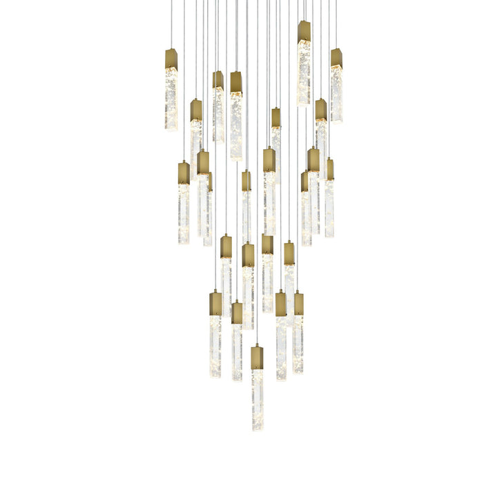 36 Inch Chandelier In Satin Gold - View 4 - Joshua Marshal