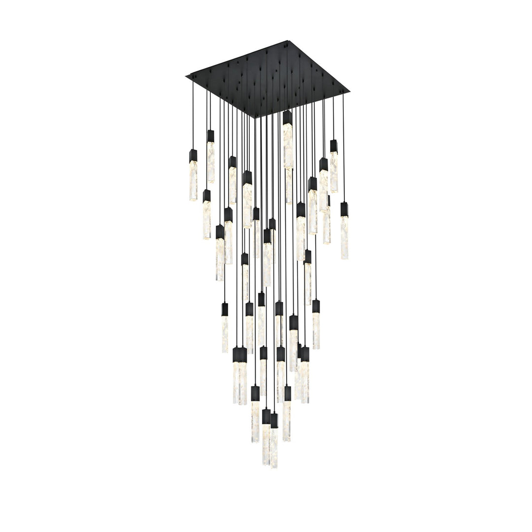 42 Inch Chandelier In Black - View 3 - Joshua Marshal