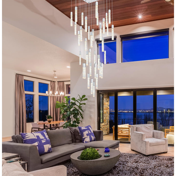 42 Inch Chandelier In Chrome - View 2 - Joshua Marshal