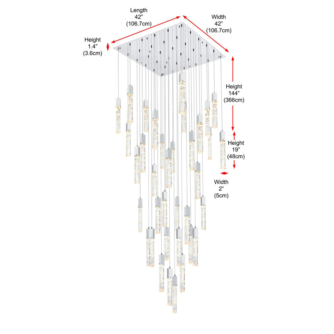 42 Inch Chandelier In Chrome - View 6 - Joshua Marshal
