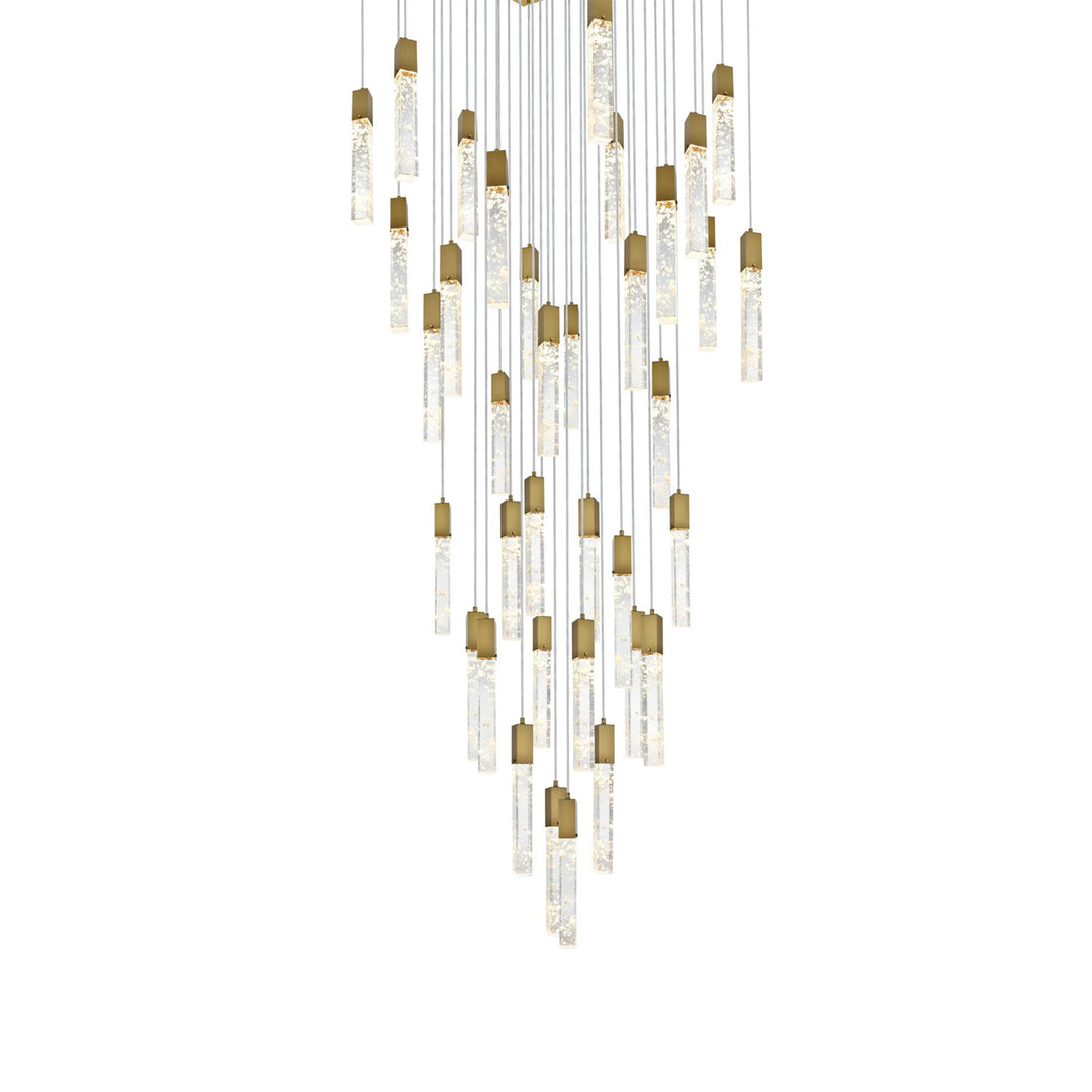 42 Inch Chandelier In Satin Gold - View 3 - Joshua Marshal