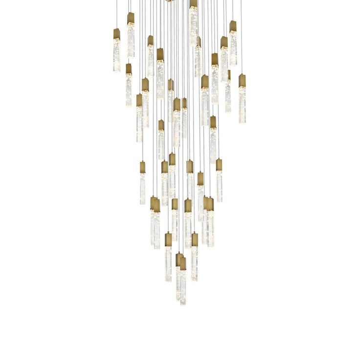 42 Inch Chandelier In Satin Gold - View 3 - Joshua Marshal