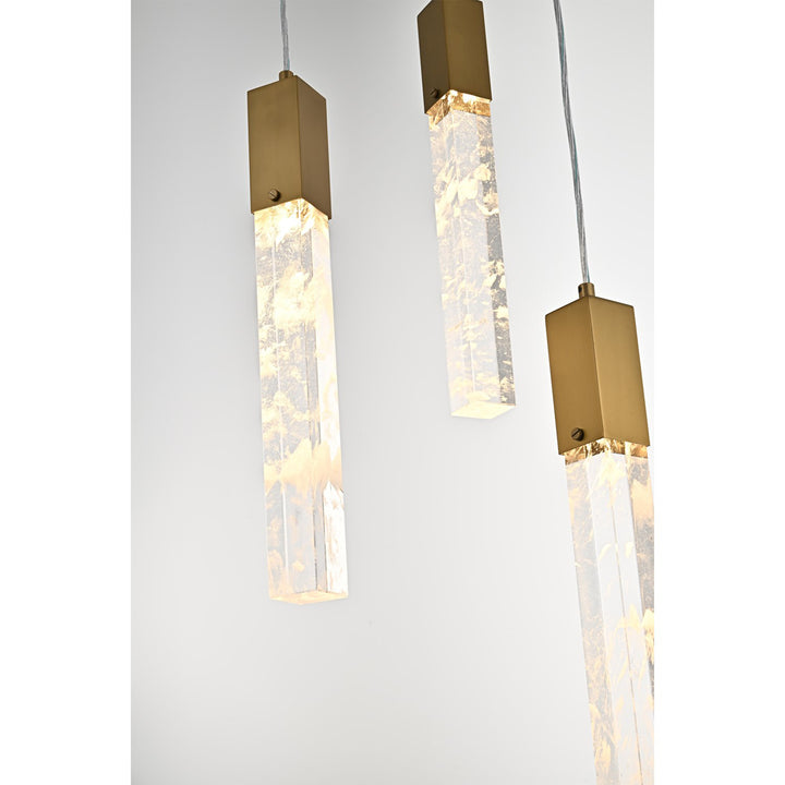 42 Inch Chandelier In Satin Gold - View 4 - Joshua Marshal