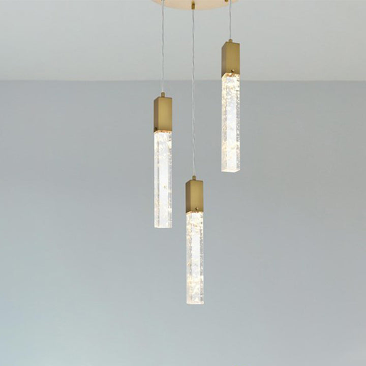 16 Inch Chandelier In Satin Gold Satin Gold And Clear Finish - LIGHTING by Joshua Marshal