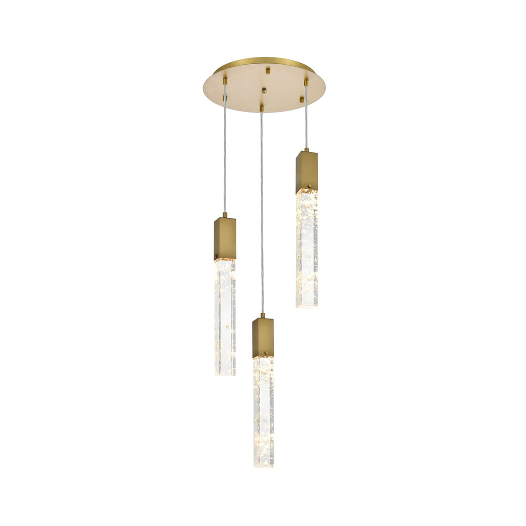 16 Inch Chandelier In Satin Gold - View 3 - Joshua Marshal