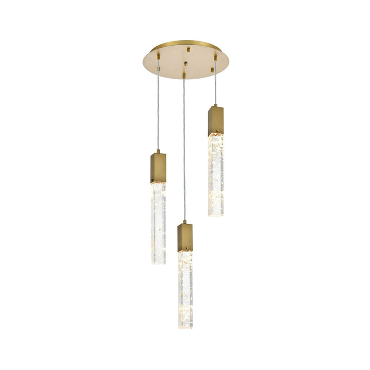16 Inch Chandelier In Satin Gold - View 3 - Joshua Marshal