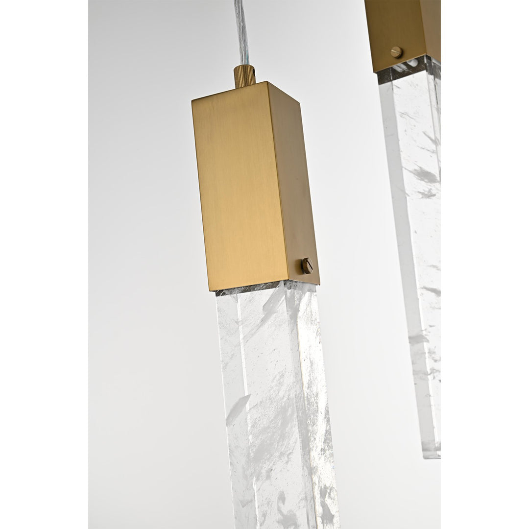 16 Inch Chandelier In Satin Gold - View 5 - Joshua Marshal
