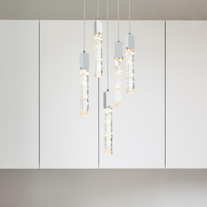 20 Inch Chandelier In Black Black And Clear Finish - LIGHTING by Joshua Marshal