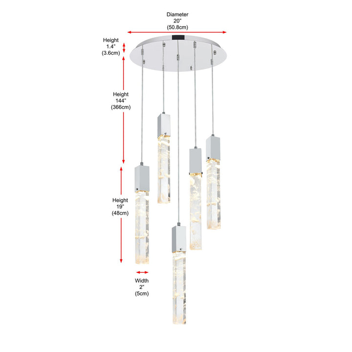 20 Inch Chandelier In Black - View 6 - Joshua Marshal