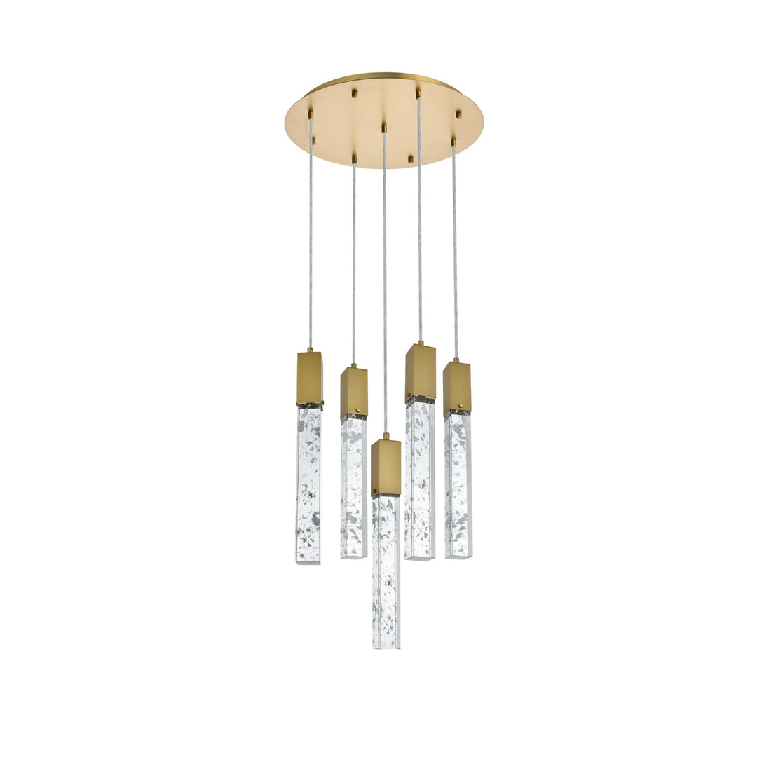 20 Inch Chandelier In Satin Gold - View 4 - Joshua Marshal