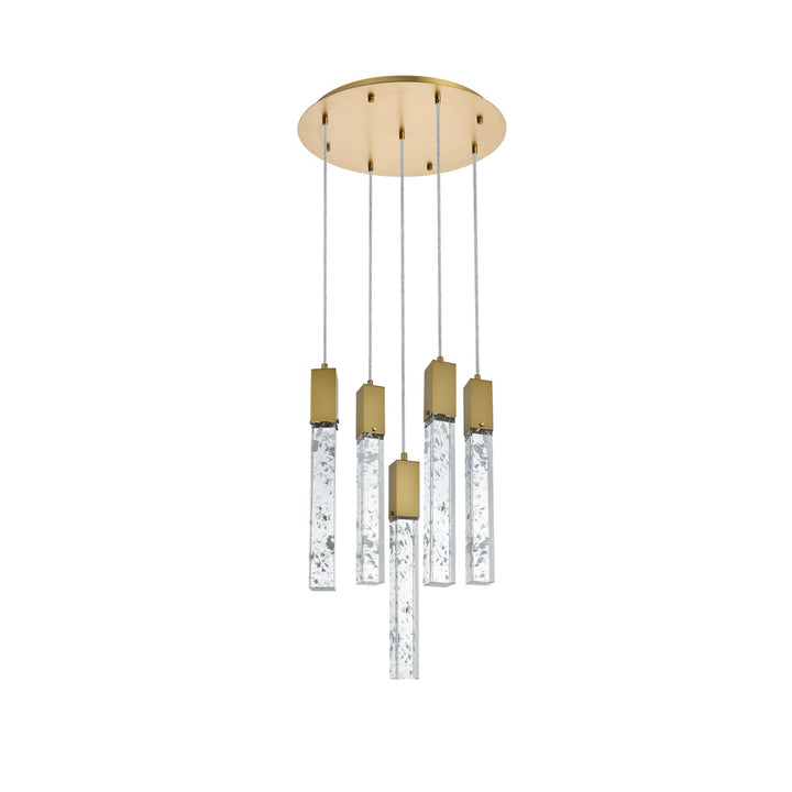 20 Inch Chandelier In Satin Gold - View 4 - Joshua Marshal