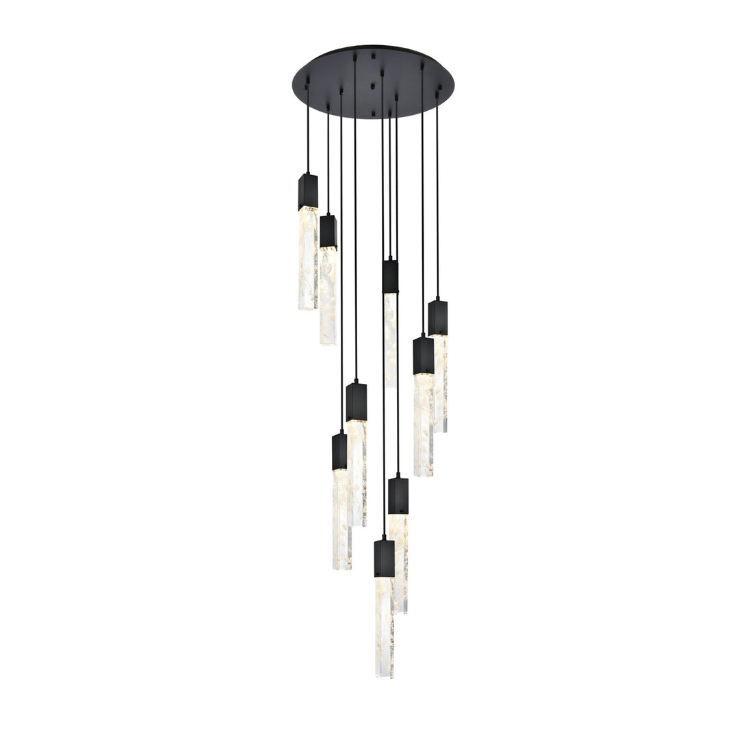 24 Inch Chandelier In Black - View 3 - Joshua Marshal