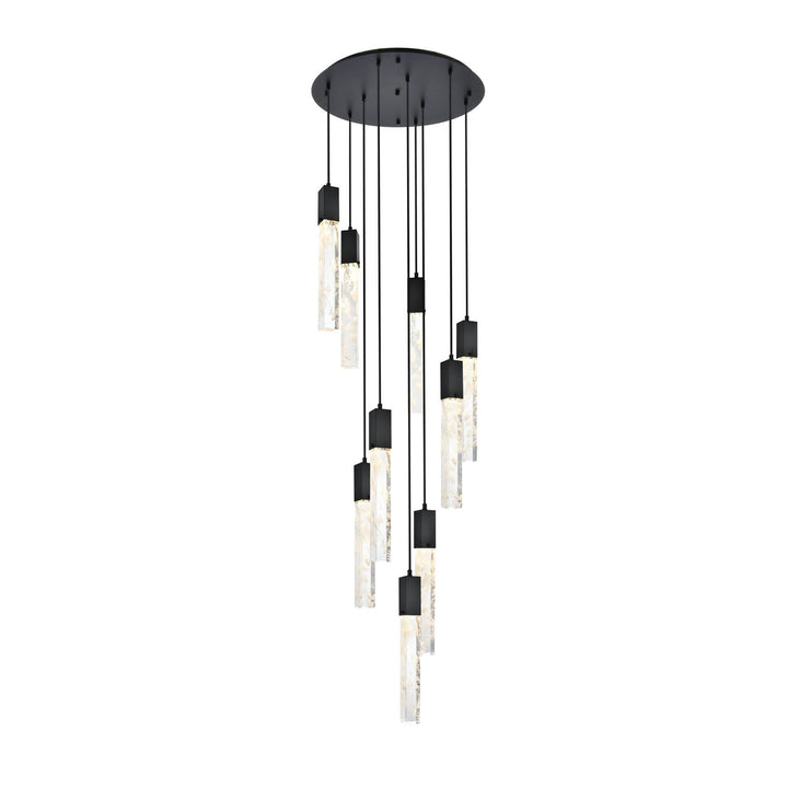 24 Inch Chandelier In Black - View 3 - Joshua Marshal