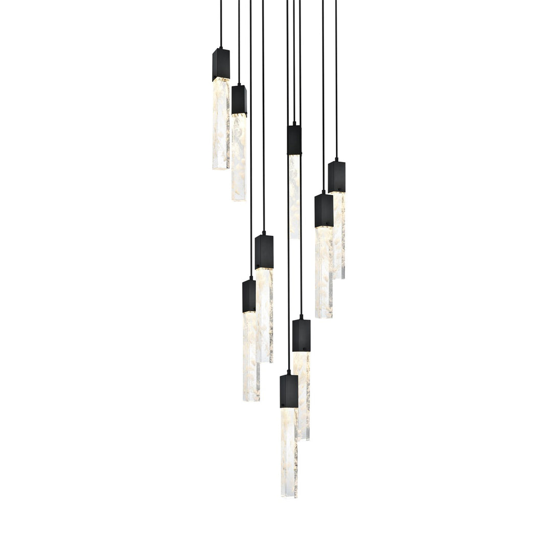 24 Inch Chandelier In Black - View 4 - Joshua Marshal