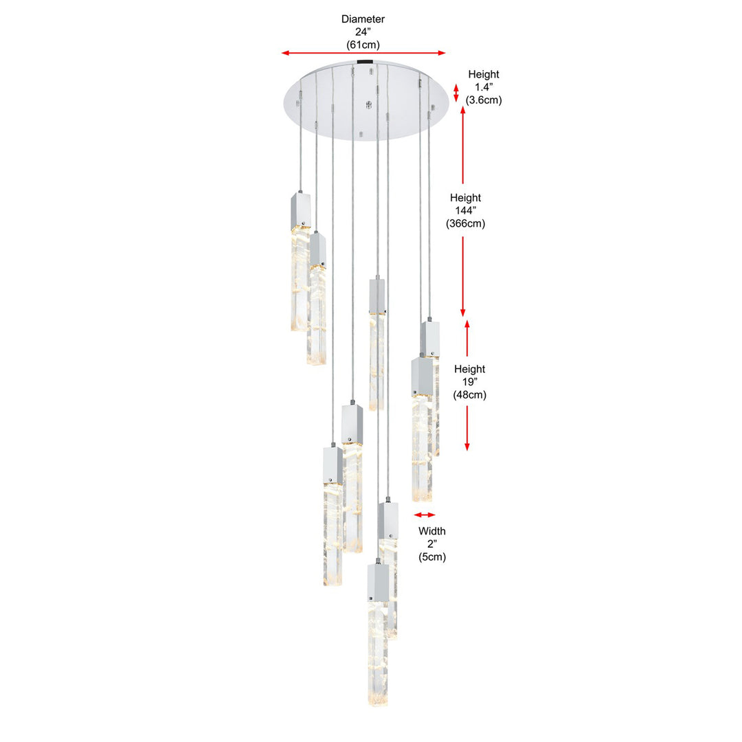 24 Inch Chandelier In Chrome - View 6 - Joshua Marshal