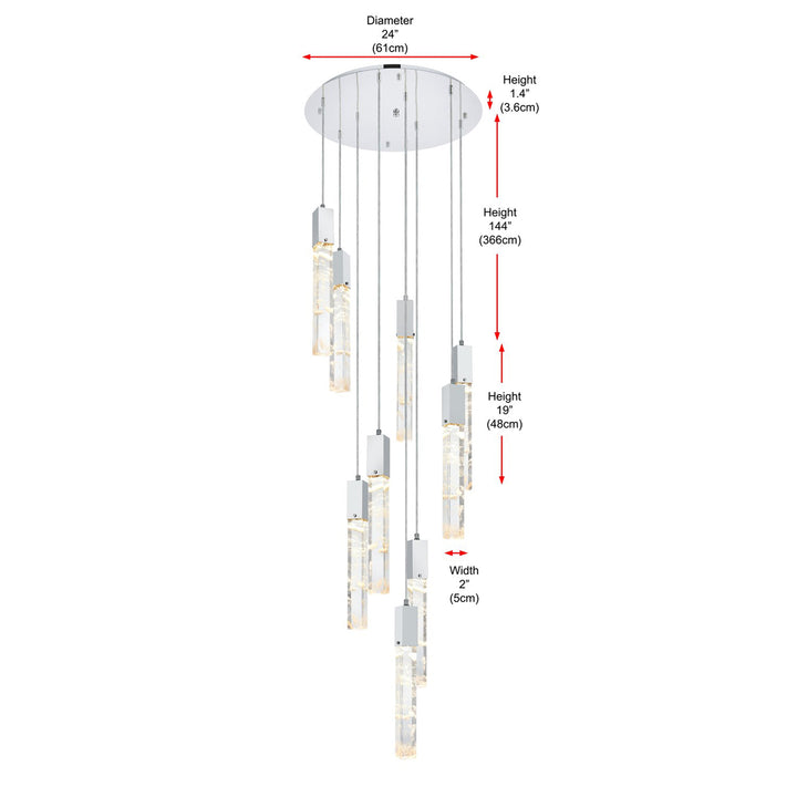 24 Inch Chandelier In Chrome - View 6 - Joshua Marshal