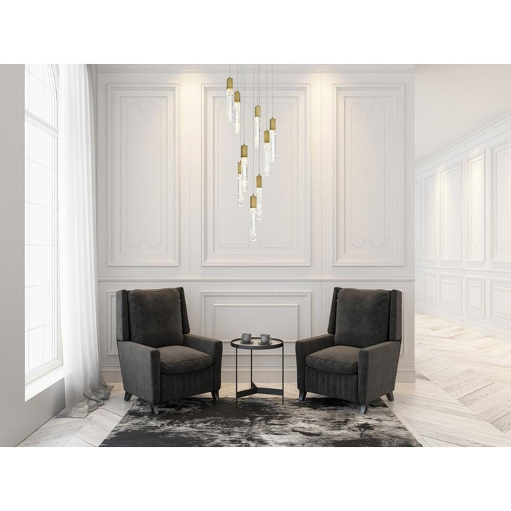 24 Inch Chandelier In Satin Gold - View 2 - Joshua Marshal