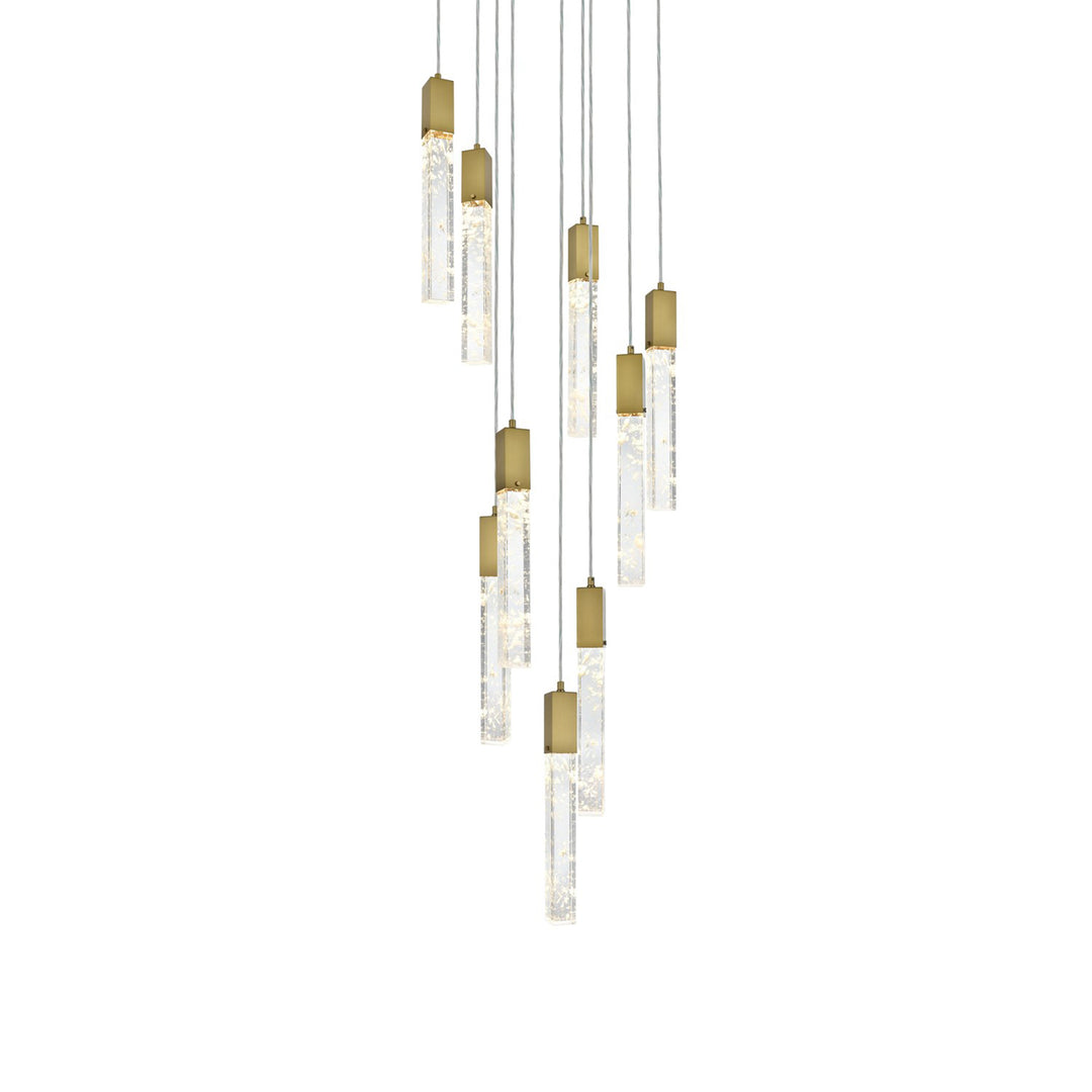24 Inch Chandelier In Satin Gold - View 4 - Joshua Marshal