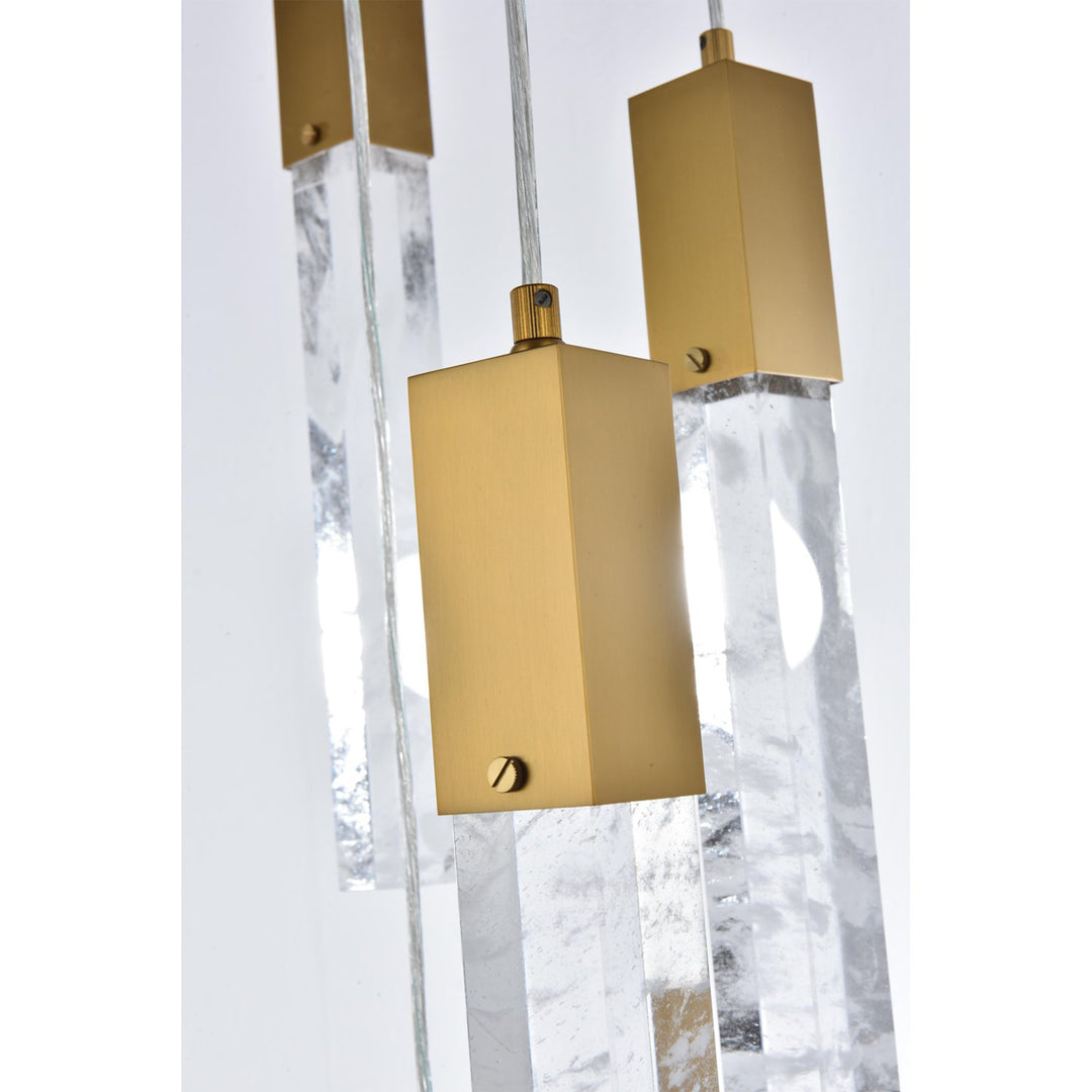 24 Inch Chandelier In Satin Gold - View 5 - Joshua Marshal