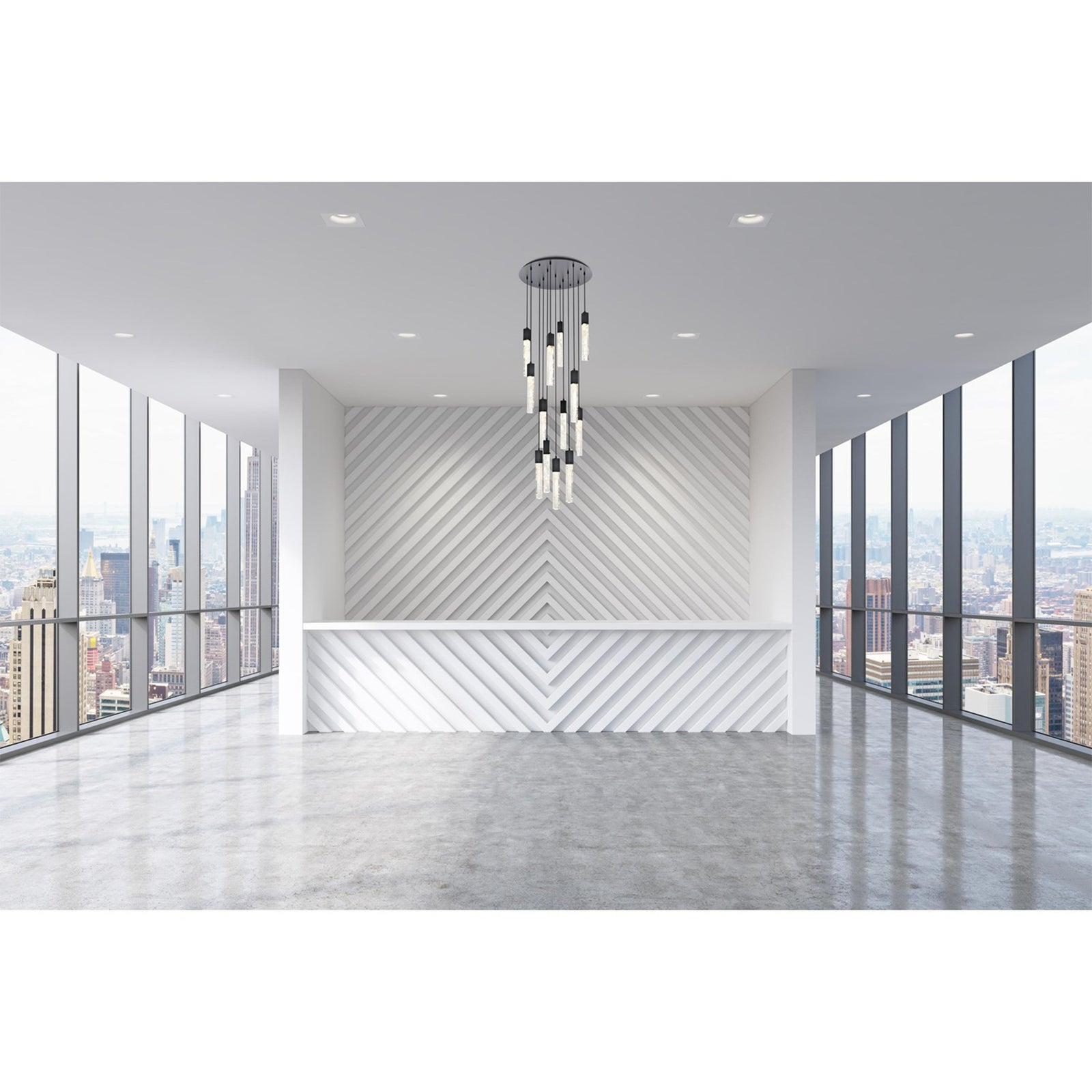 30 Inch Chandelier In Black - View 2 - Joshua Marshal