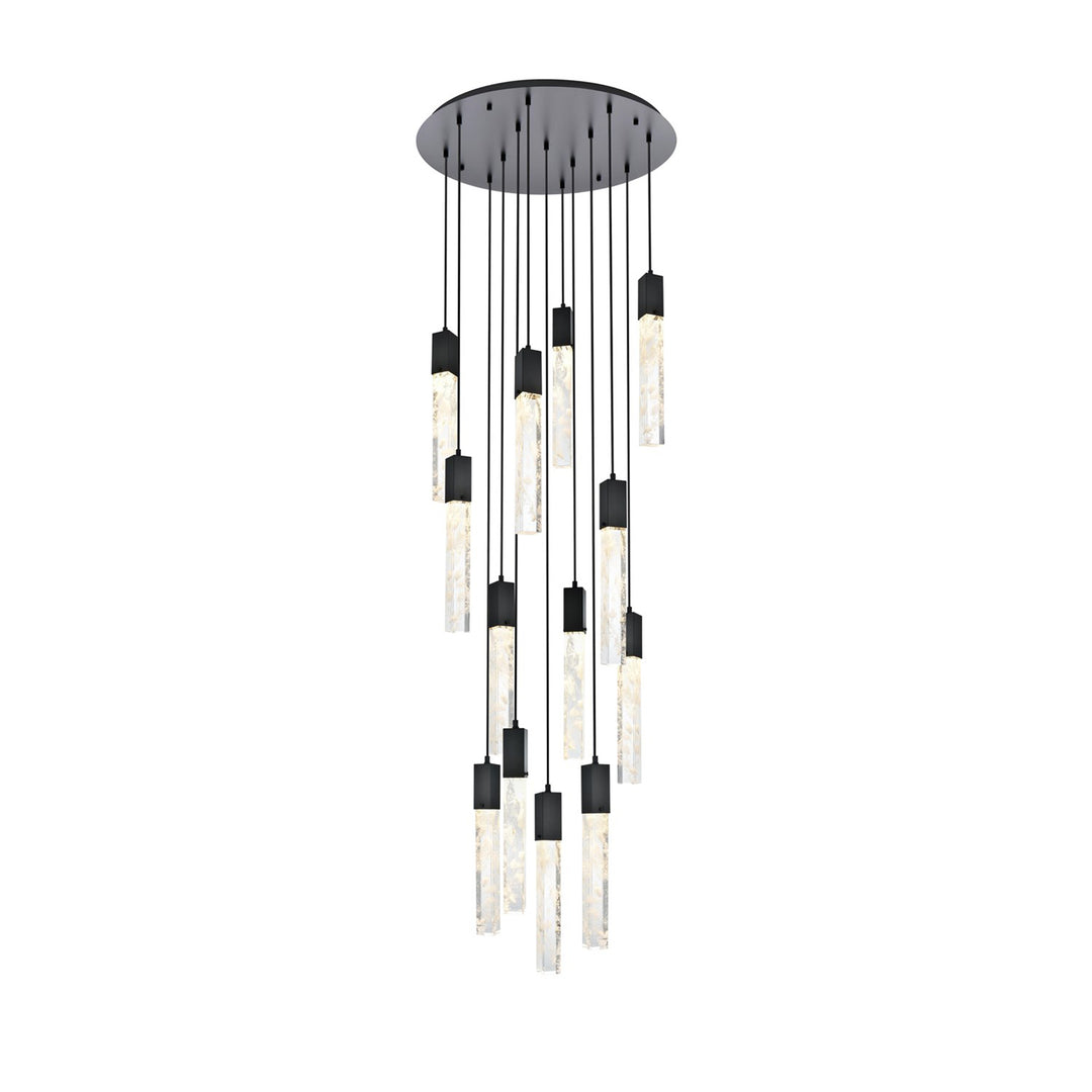 30 Inch Chandelier In Black - View 3 - Joshua Marshal