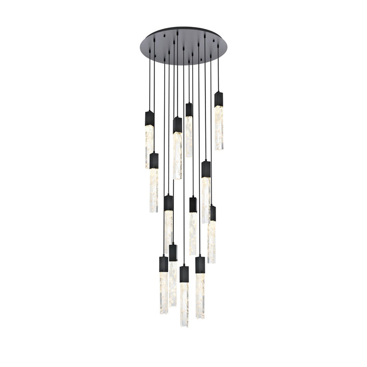 30 Inch Chandelier In Black - View 3 - Joshua Marshal