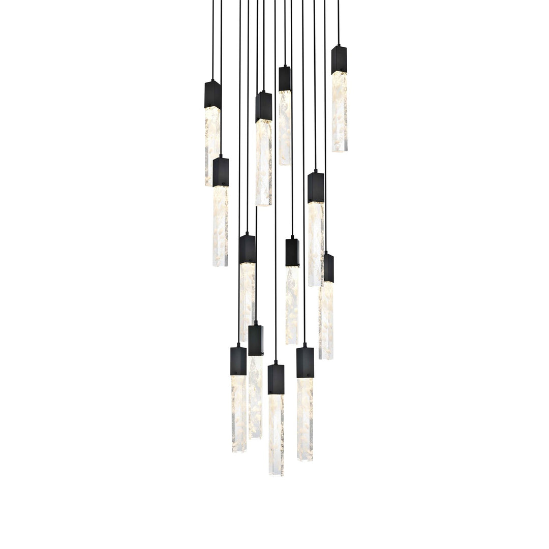 30 Inch Chandelier In Black - View 4 - Joshua Marshal