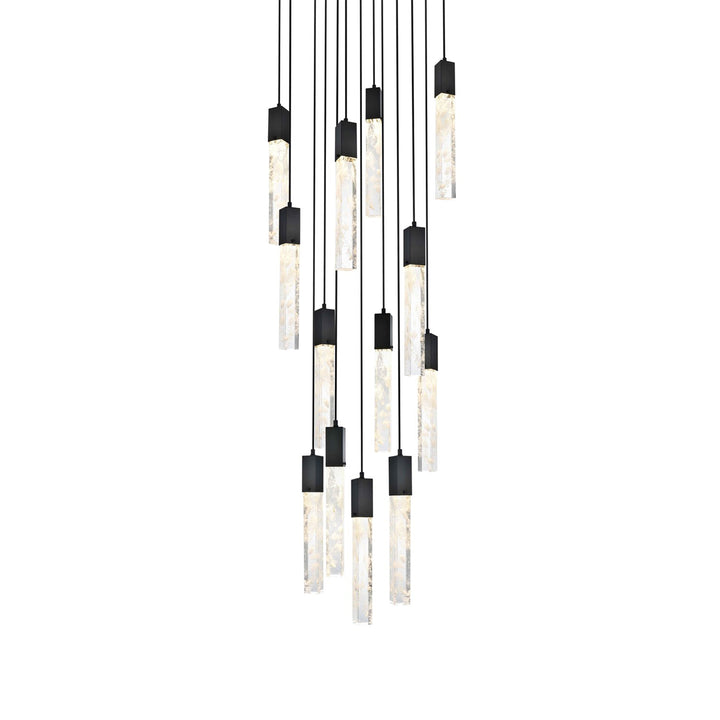 30 Inch Chandelier In Black - View 4 - Joshua Marshal