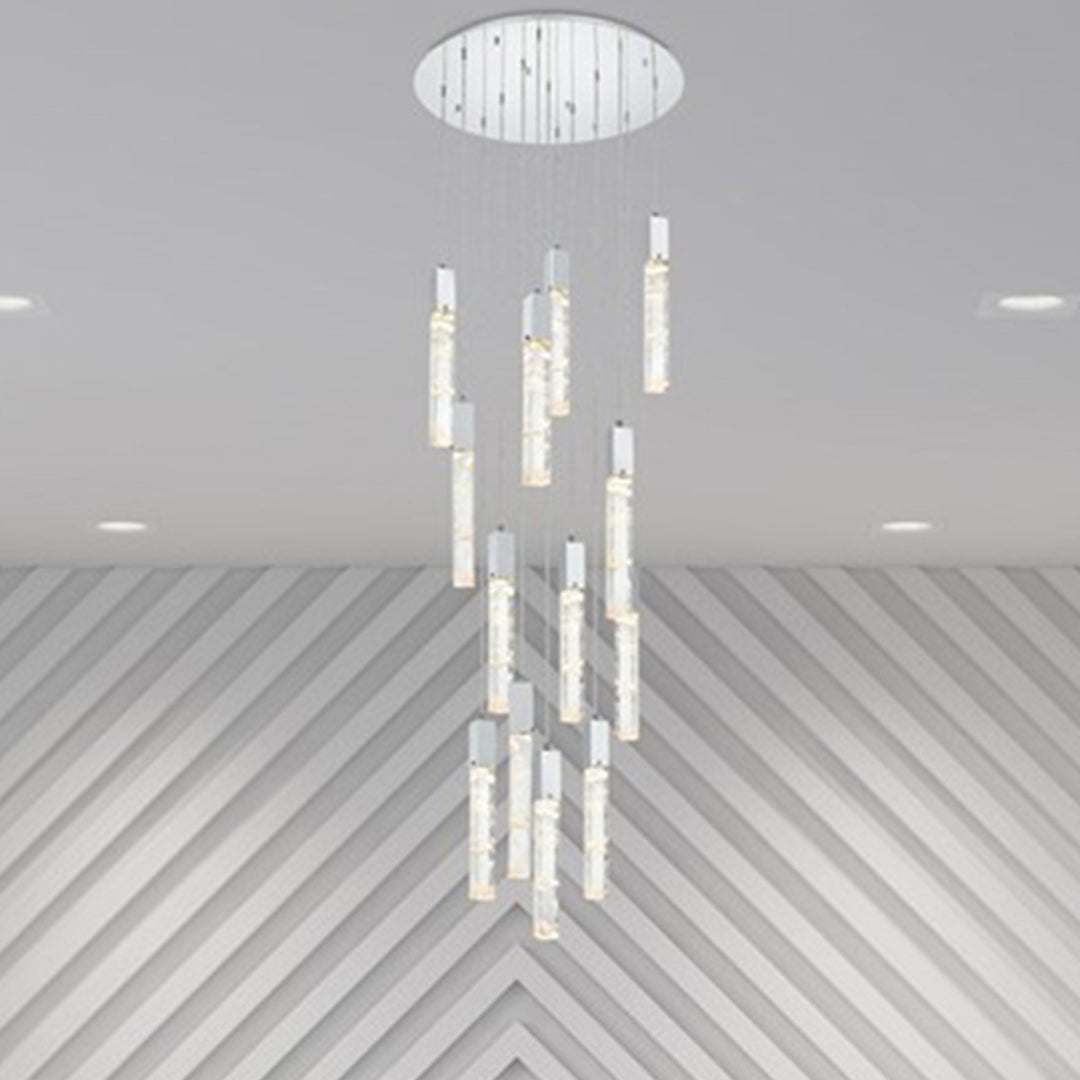 30 Inch Chandelier In Chrome Chrome And Clear Finish - LIGHTING by Joshua Marshal