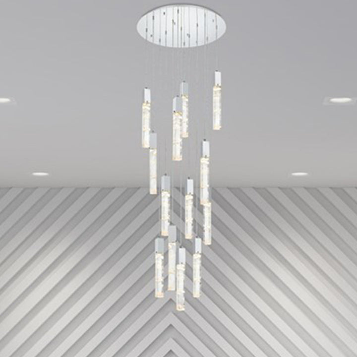 30 Inch Chandelier In Chrome Chrome And Clear Finish - LIGHTING by Joshua Marshal