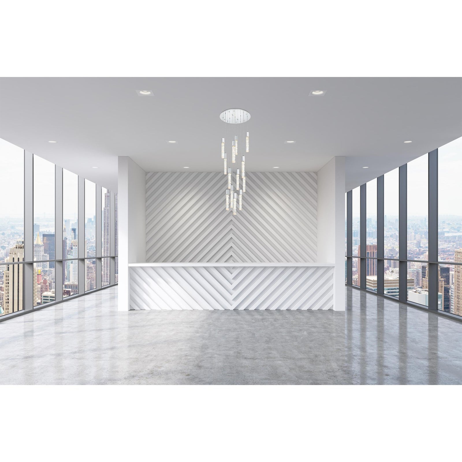 30 Inch Chandelier In Chrome - View 2 - Joshua Marshal