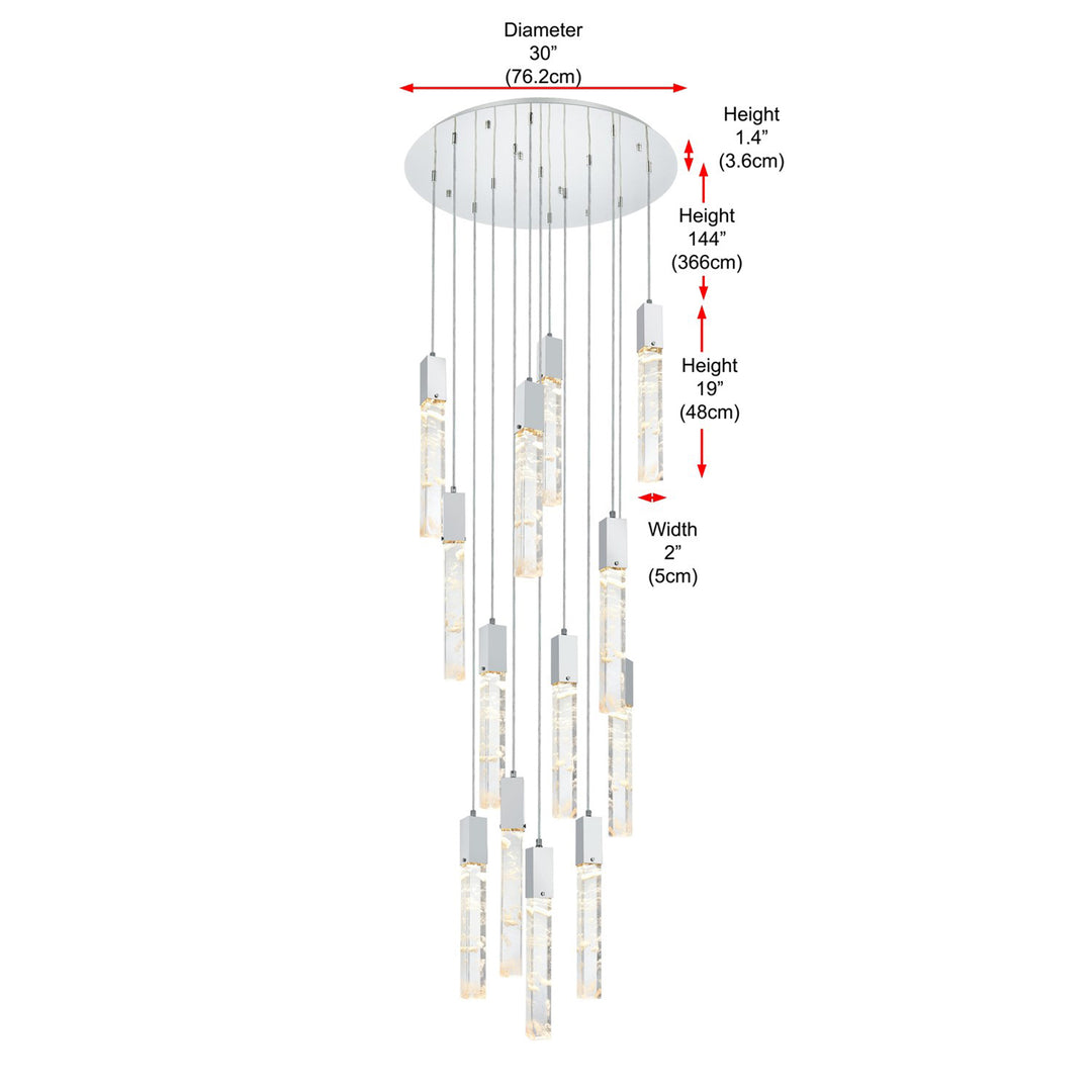 30 Inch Chandelier In Chrome - View 6 - Joshua Marshal