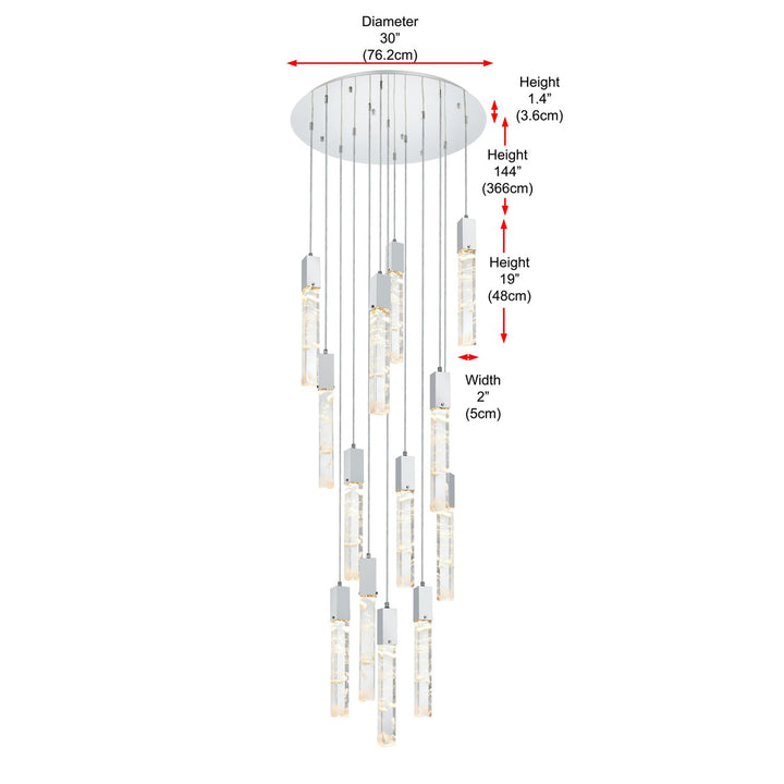 30 Inch Chandelier In Chrome - View 6 - Joshua Marshal