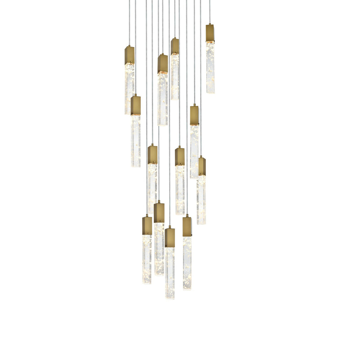 30 Inch Chandelier In Satin Gold - View 4 - Joshua Marshal