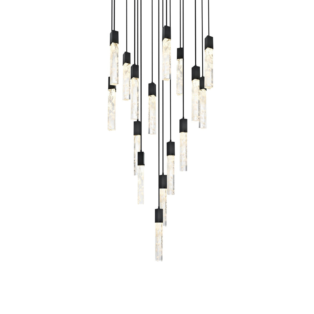 36 Inch Chandelier In Black - View 4 - Joshua Marshal