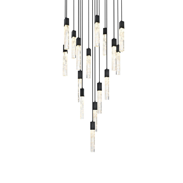 36 Inch Chandelier In Black - View 4 - Joshua Marshal