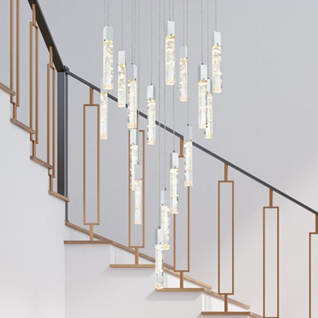36 Inch Chandelier In Chrome Chrome And Clear Finish - LIGHTING by Joshua Marshal
