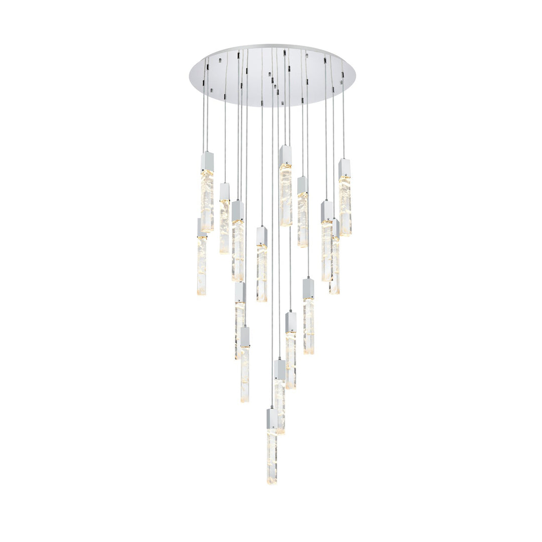 36 Inch Chandelier In Chrome - View 3 - Joshua Marshal