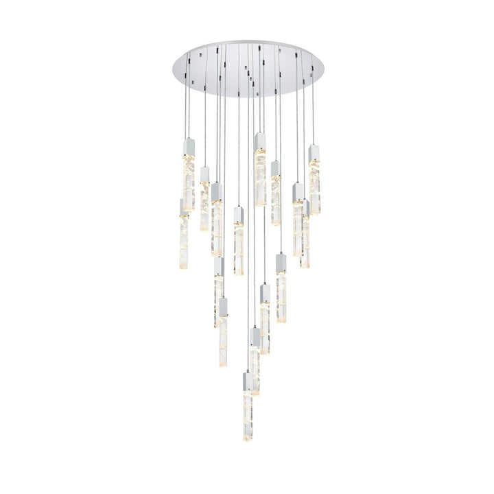 36 Inch Chandelier In Chrome - View 3 - Joshua Marshal