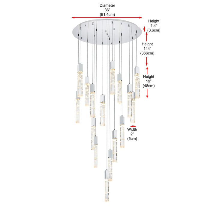 36 Inch Chandelier In Chrome - View 6 - Joshua Marshal