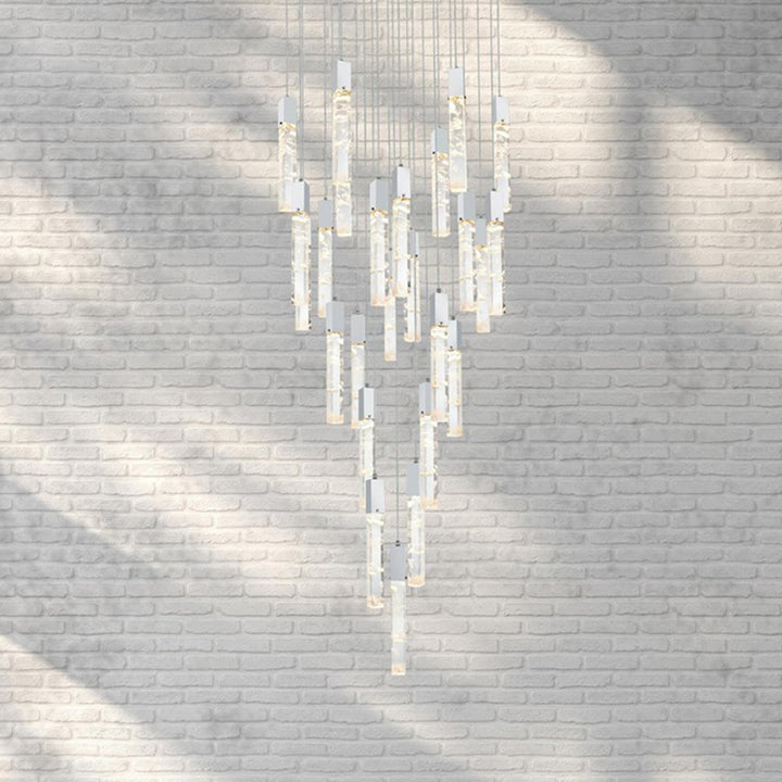 42 Inch Chandelier In Chrome Chrome And Clear Finish - LIGHTING by Joshua Marshal