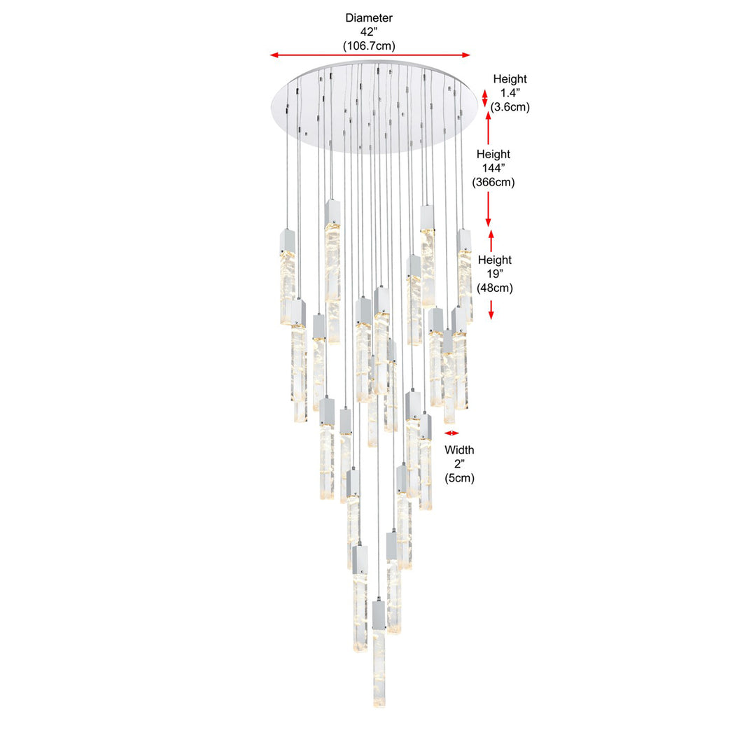 42 Inch Chandelier In Chrome - View 6 - Joshua Marshal