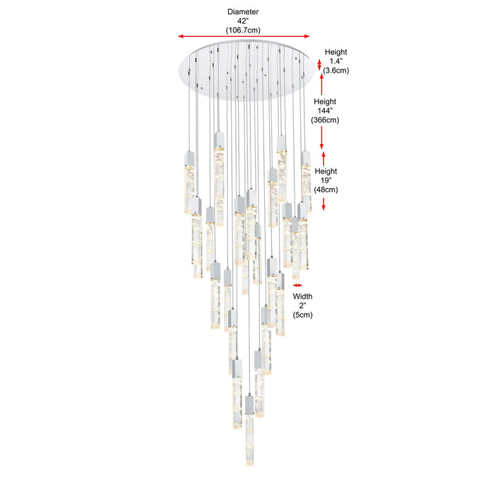 42 Inch Chandelier In Chrome - View 6 - Joshua Marshal