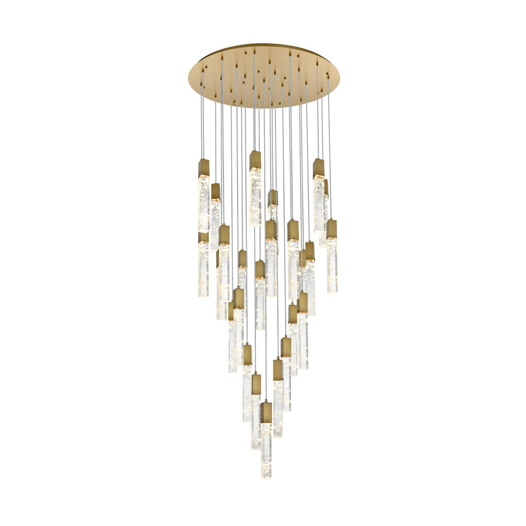 42 Inch Chandelier In Satin Gold - View 3 - Joshua Marshal